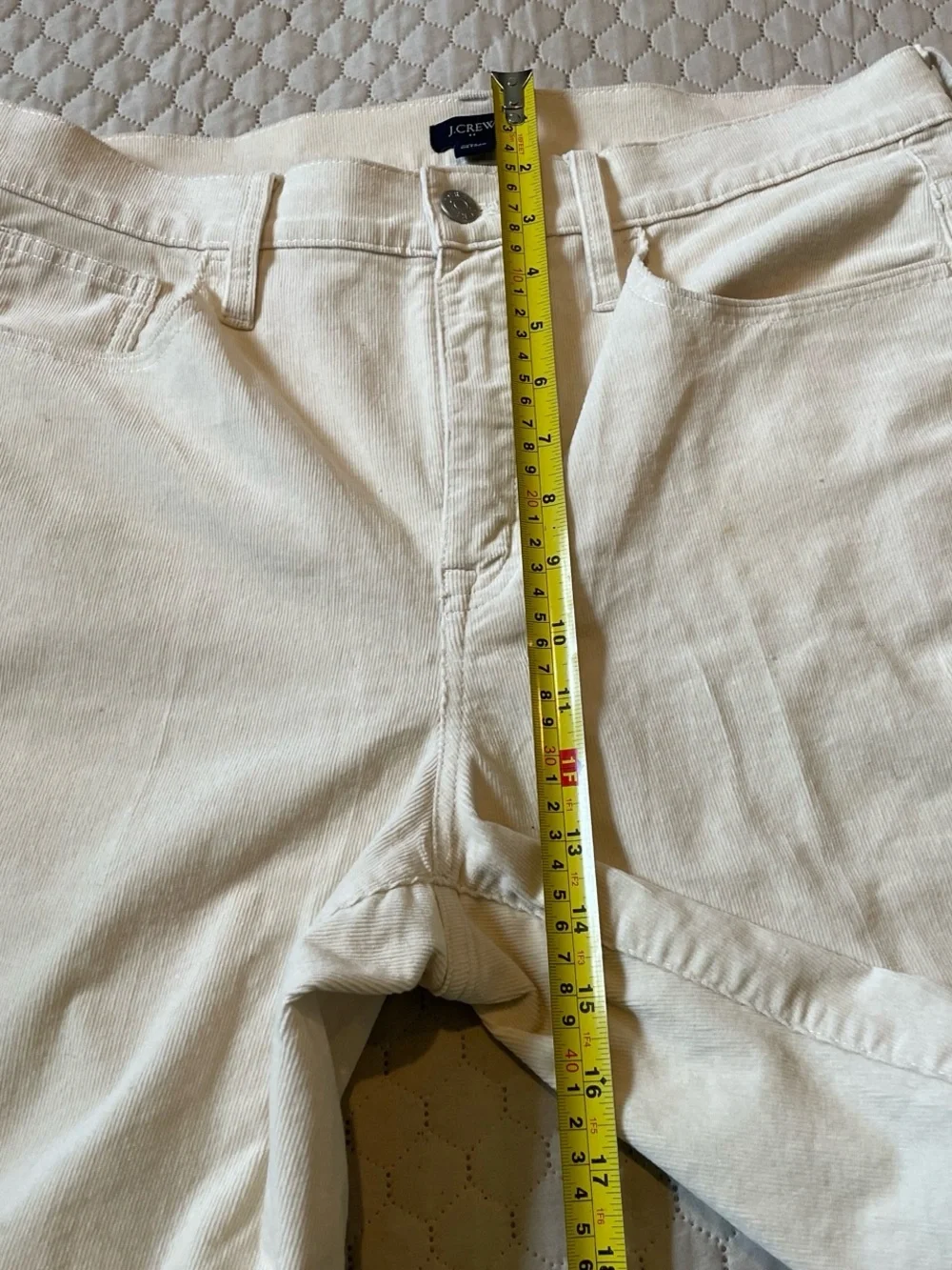 J. Crew Cream Straight-Leg Pants
